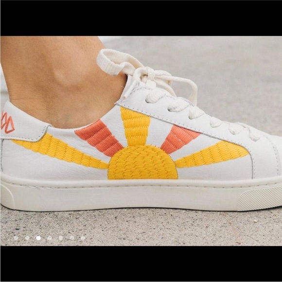 soludos good vibes lace up leather sneakers size 9 - Picture 2 of 12